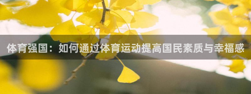 体育强国：如何通过体育运动提高国民素质与幸福感