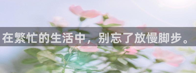 在繁忙的生活中，别忘了放慢脚步。